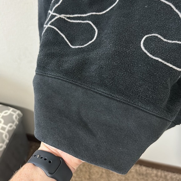 OFF-WHITE c/o Virgil Abloh "Main Label" Black Sweatshirt Men's Medium - Picture 12 of 16